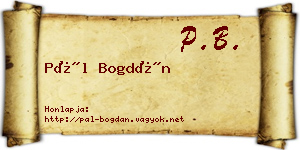 Pál Bogdán névjegykártya